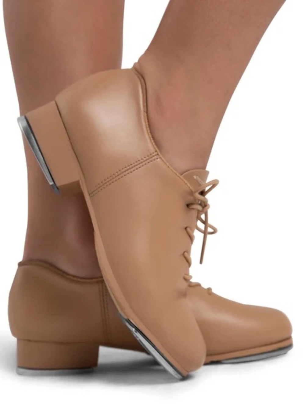 3/$50 Capezio Cadence Lace Up Beige Tap Shoes